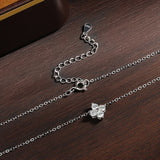 s925 Silber-Halsband mit funkelnden Kristallen