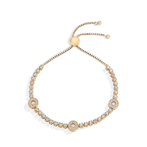 Armband aus S925 Sterling Silber mit Moissaniten in strahlendem Weiß für Dame