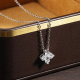 s925 Silber-Halsband mit funkelnden Kristallen