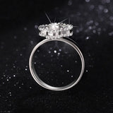 1.2CT Sterling Silber 925 Moissanit Ring mit Kleeblatt-Design