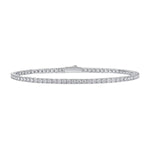 Moissanit Tennisarmband für Fraue 925er Sterlingsilber mit funkelnden Steinen