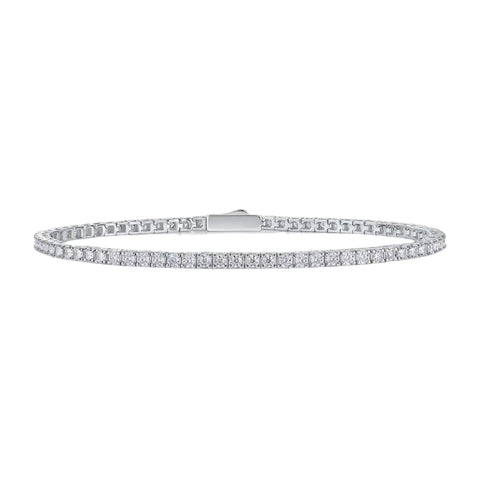 Moissanit Tennisarmband für Fraue 925er Sterlingsilber mit funkelnden Steinen