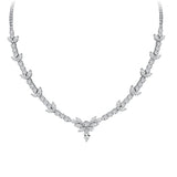 Halskette aus 925er Sterling Silber mit marquiseförmige