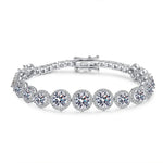 Moissanite Tennis Armband aus 925er Sterlingsilber mit weißer Goldplattierung