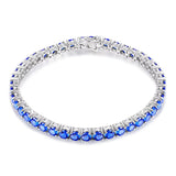 Armband aus 925er Sterlingsilber mit blauen Spinell-Gemmen für Damen