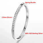 Moissanit Armreif aus 925 Sterling Silber 100% echte Steine für stilvolle Frauen