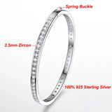 Moissanit Armreif aus 925 Sterling Silber 100% echte Steine für stilvolle Frauen