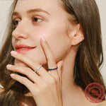 blauer Zirkonia Ring aus 925er Sterling SilberDamenring