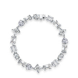# Elegantes Armband aus 100% 925 Sterlingsilber mit Moissanit in verschiedenen Schliffen – Funkelnd und zeitlos schön!