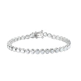 Funkelndes Moissanit S925 Sterling Silber Tennisarmband glitzernden Steinen