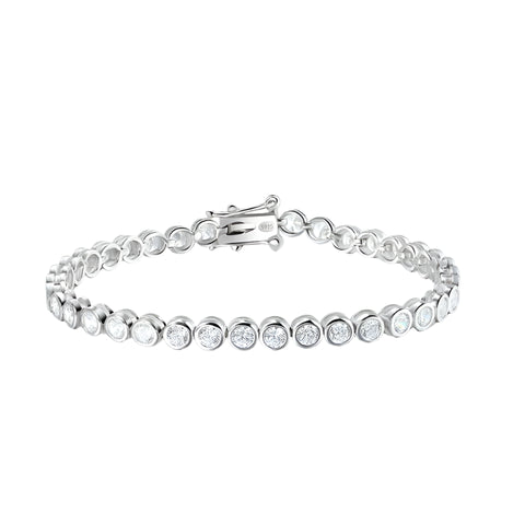 Funkelndes Moissanit S925 Sterling Silber Tennisarmband glitzernden Steinen
