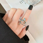925 Sterling Silber Schlange Ring mit Cyanem Edelstein und Türkisfarbenen
