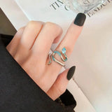 925 Sterling Silber Schlange Ring mit Cyanem Edelstein und Türkisfarbenen