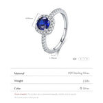 925 Sterlingsilber Ring mit funkelndem blauen Zirkonia