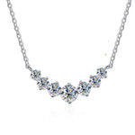 Moissanit-Halsketten für Frauen 1,7 ct Silberfarben