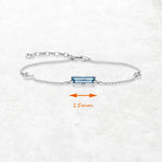 Damenarmband mit blauen Zirkonstein 925er Sterlingsilber