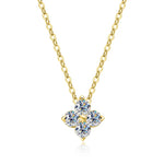 s925 Silber-Halsband mit funkelnden Kristallen