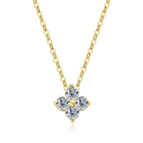 s925 Silber-Halsband mit funkelnden Kristallen