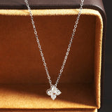 s925 Silber-Halsband mit funkelnden Kristallen