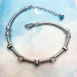 Armband mit Türkis und Zirkonia aus 925er Sterlingsilber