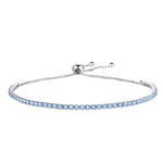 Damen Armband aus 925 Sterling Silber mit blauen Zirkonia-Steinen