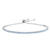 Damen Armband aus 925 Sterling Silber mit blauen Zirkonia-Steinen