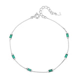 Vergoldete Armband mit grünen Zirkon-Steinen für Frauen