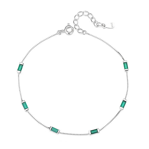 Vergoldete Armband mit grünen Zirkon-Steinen für Frauen