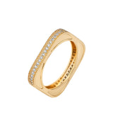 Moissanite-Ring mit quadratischem Schnitt1,0 mm, S925 Sterlingsilber für Frauen