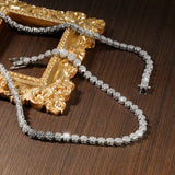 Moissanit Halskette für Damen aus 925 Sterling Silber mit weißem Gold