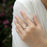 4ct Tropfenförmiger Moissanit-Ring für Frauen aus 925er Sterling Silber