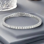 Moissanit Tennisarmband für Fraue 925er Sterlingsilber mit funkelnden Steinen