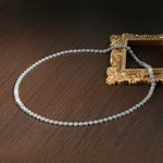 Moissanit Halskette für Damen aus 925 Sterling Silber mit weißem Gold