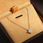 s925 Silber-Halsband mit funkelnden Kristallen