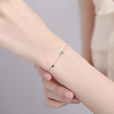 Vergoldete Armband mit grünen Zirkon-Steinen für Frauen