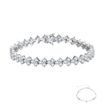 925er Sterlingsilber Armband mit brillanten Moissanit-Diamanten