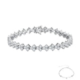 925er Sterlingsilber Armband mit brillanten Moissanit-Diamanten