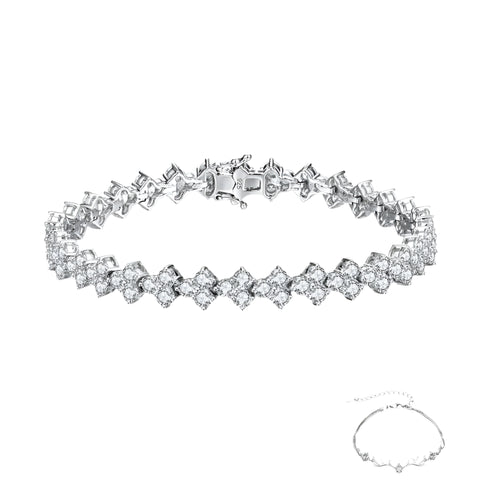 925er Sterlingsilber Armband mit brillanten Moissanit-Diamanten