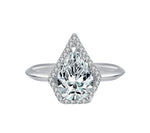 925 Sterling Silber Tropfenring mit funkelndem AAAAA CZ für modebewusste
