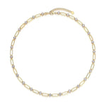 Tennis-Halskette aus 18k Gelbgold mit VVS1 Moissaniten