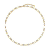 Tennis-Halskette aus 18k Gelbgold mit VVS1 Moissaniten