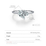 925 Sterling Silber Ring mit funkelnden Tröpfchen-CZ