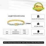 Armband aus 925 Sterling Silber mit blauen und klaren Zirkonia