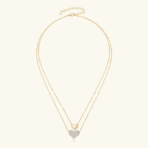 Herz-Anhänger-Halskette aus 925er Sterling Silber mit Moissanit