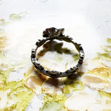Ring mit roseroter Rose aus echtem 925er Sterling Silbe