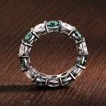 Moissanit Ring für Frauen  Farbenfrohe s925 Silber