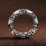 Moissanit Ring für Frauen  Farbenfrohe s925 Silber