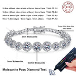 Moissanite Tennis Armband aus 925er Sterlingsilber mit weißer Goldplattierung