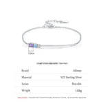 925er Sterling Silber Armband mit bunten Zirkonia