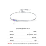 925er Sterling Silber Armband mit bunten Zirkonia